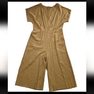 Rebellion Again Womens Large Short Sleeved Wide Leg Jumper Missing Belt Yellow